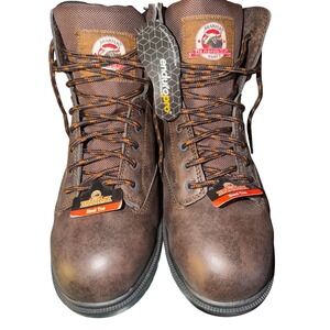 Brahma NEW Mens Steel Toe Work Boots Brown Lace Up Size 11 M